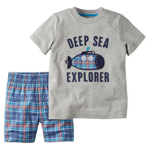 Carters Baby Boy Submarine Tee & Short Set Clothes